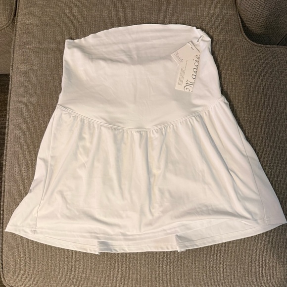 maacie Dresses & Skirts - Women's Maternity White A-Line Skirt/Short
